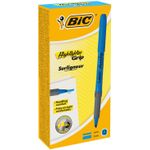 BIC Highlighter Grip evidenziatore 12 pz Punta smussata Blu