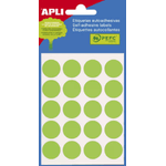 APLI Circular labels 5 sheets 19 x 19mm Green etichetta autoadesiva Verde 100 pz