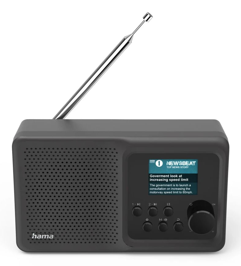 Hama-DR5BT-Portatile-Nero--Hama-DR5BT-Digital-Radio-FM-DAB-DAB-Bluetooth-USB-Rechargeable-Battery-