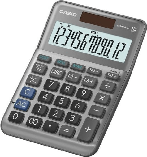 Casio-MS-120FM-calcolatrice-Desktop-Calcolatrice-di-base-Nero--Casio-MS-120FM-Desk-Calculator-