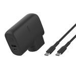 Belkin-BPZ003bt1MBK-B6-Universale-Nero-AC-Ricarica-rapida-Interno--HYBRID-WALLCHARGER-25W-5K-POWERBANK-