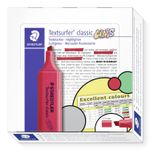 Staedtler-Textsurfer-Classic-364-Pennarello-fluorescente---Punta-a-scalpello---Linea-tra-1---5-mm---Inchiostro-a-base-d-acqua---Colore-vermiglio