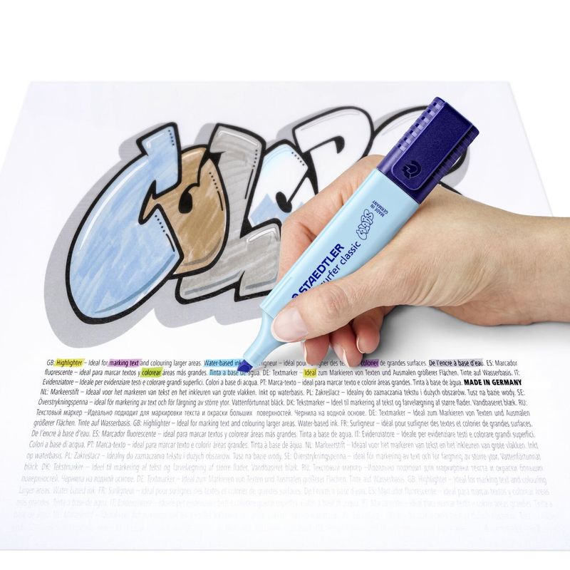 Staedtler-Textsurfer-Classic-364-Pennarello-fluorescente---Punta-a-scalpello---Linea-tra-1---5-mm---Inchiostro-a-base-d-acqua---Colore-vermiglio