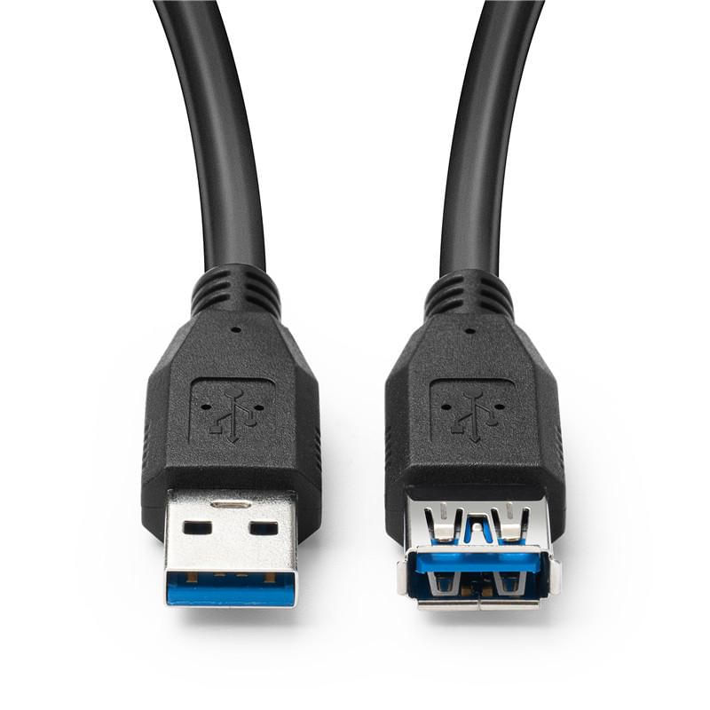 USB3.0--A-A-2m-M-F-Black