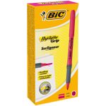 BIC Brite Liner Grip evidenziatore 12 pz Punta smussata Rosso