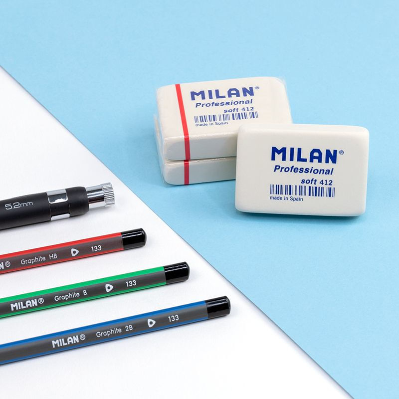 Milan-Professional-Soft-412-gomma-per-cancellare-Blu-Bianco-12-pz