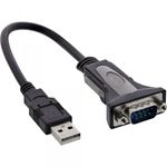 InLine 4043718121441 adattatore per inversione del genere dei cavi USB A DB9 Nero