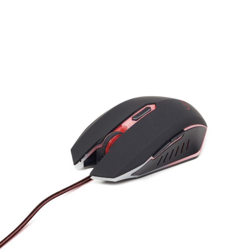 Gembird-Mouse-USB-2400-DPI-Ambidestro-Nero-Rosso-MUSG-001-R