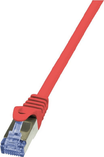 LogiLink-PrimeLine---Patch-Kabel---RJ-45--M--zu-RJ-45--M----50-cm---SFTP-PiMF---CAT-6a---halogenfrei---Rot