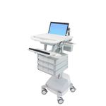 Ergotron StyleView Alluminio, Grigio, Bianco Computer portatile Carrello multimediale