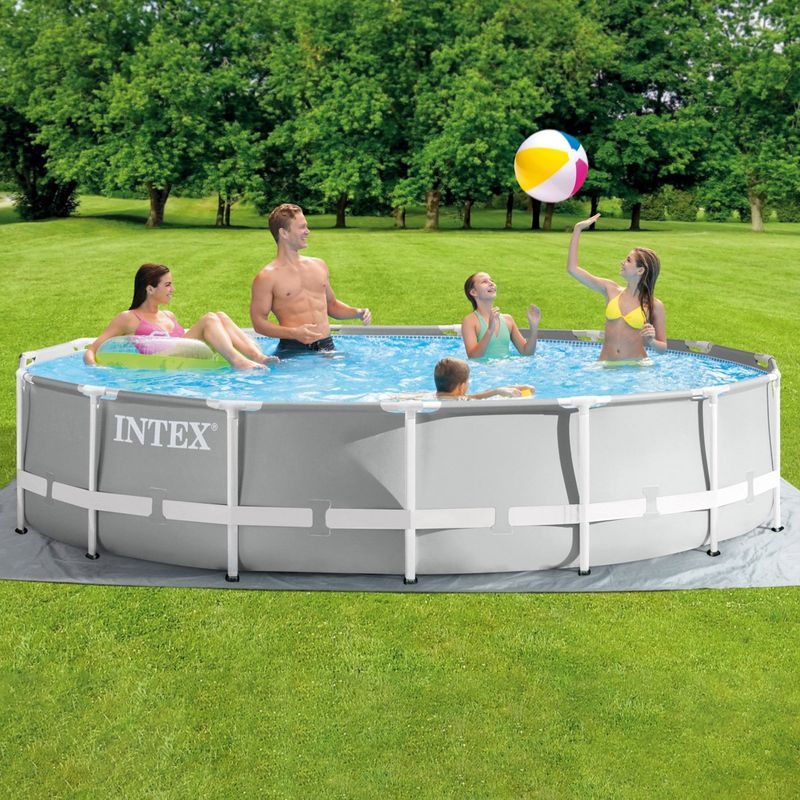 Intex-26724-Piscina-Prisma-Frame-457X107-Cm-Con-Pompa-Filtro-Scaletta-Doppia-Telo-Base-E-Copertura