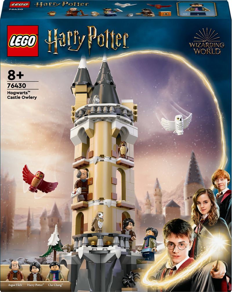 LEGO-Harry-Potter-76430-Guferia-del-Castello-di-Hogwarts-Gioco-per-Bambini-di-8--Anni-con-3-Minifigure-e-5-Gufi-Giocattolo