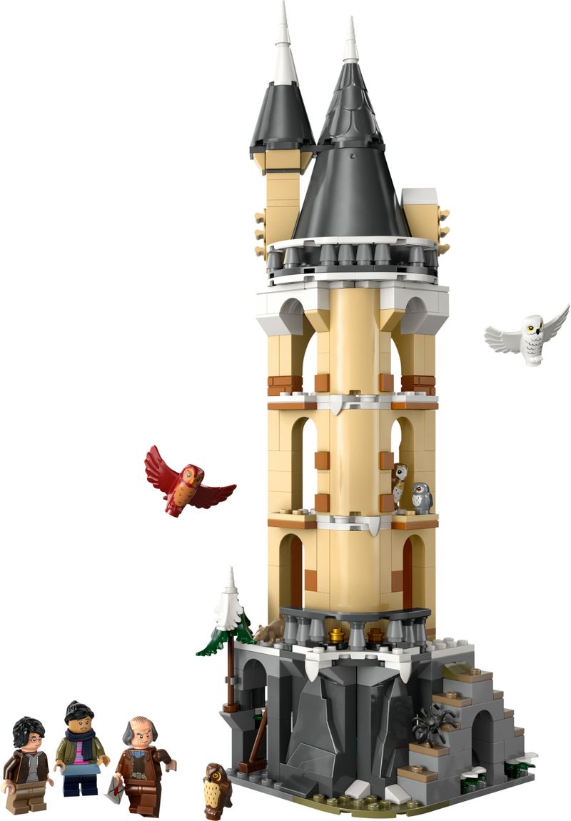 LEGO-Harry-Potter-76430-Guferia-del-Castello-di-Hogwarts-Gioco-per-Bambini-di-8--Anni-con-3-Minifigure-e-5-Gufi-Giocattolo