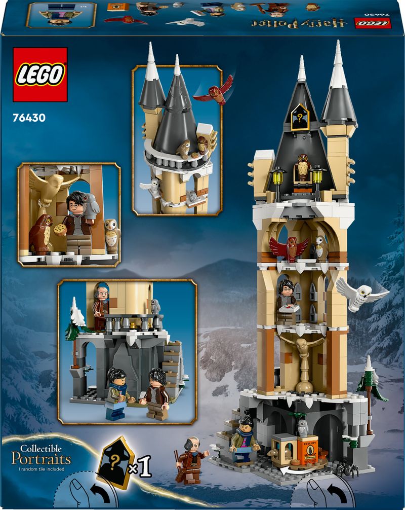 LEGO-Harry-Potter-76430-Guferia-del-Castello-di-Hogwarts-Gioco-per-Bambini-di-8--Anni-con-3-Minifigure-e-5-Gufi-Giocattolo