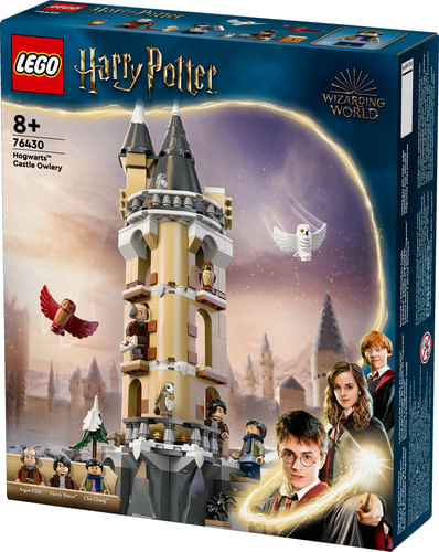 LEGO-Harry-Potter-76430-Guferia-del-Castello-di-Hogwarts-Gioco-per-Bambini-di-8--Anni-con-3-Minifigure-e-5-Gufi-Giocattolo