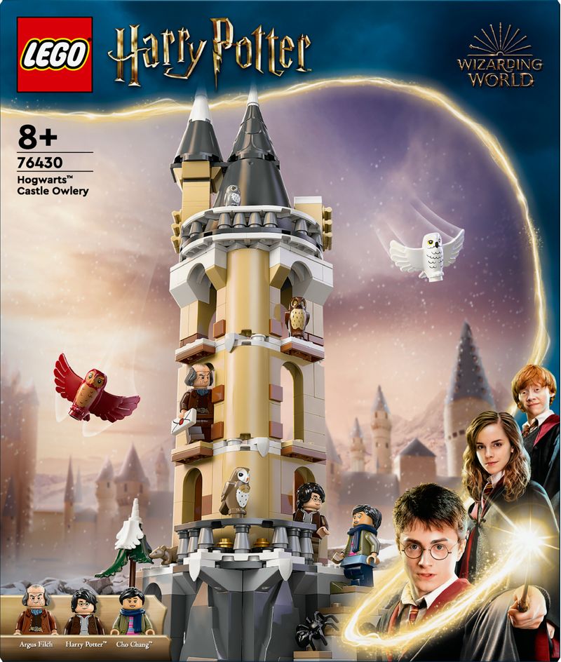 LEGO-Harry-Potter-76430-Guferia-del-Castello-di-Hogwarts-Gioco-per-Bambini-di-8--Anni-con-3-Minifigure-e-5-Gufi-Giocattolo