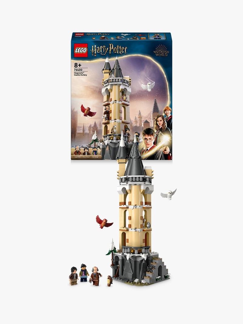 LEGO-Harry-Potter-76430-Guferia-del-Castello-di-Hogwarts-Gioco-per-Bambini-di-8--Anni-con-3-Minifigure-e-5-Gufi-Giocattolo