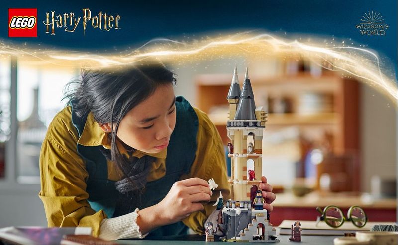 LEGO-Harry-Potter-76430-Guferia-del-Castello-di-Hogwarts-Gioco-per-Bambini-di-8--Anni-con-3-Minifigure-e-5-Gufi-Giocattolo