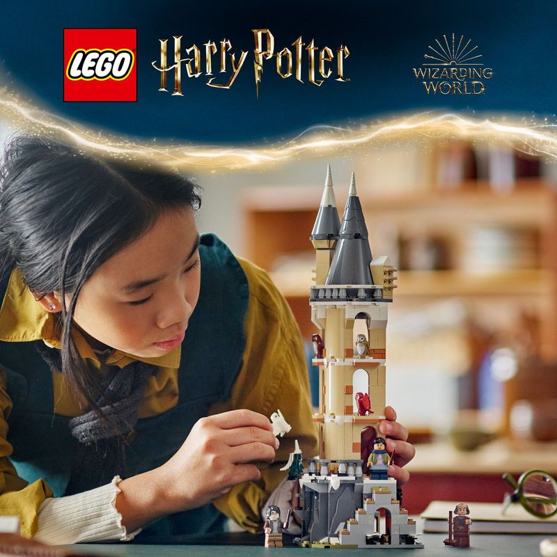 LEGO-Harry-Potter-76430-Guferia-del-Castello-di-Hogwarts-Gioco-per-Bambini-di-8--Anni-con-3-Minifigure-e-5-Gufi-Giocattolo