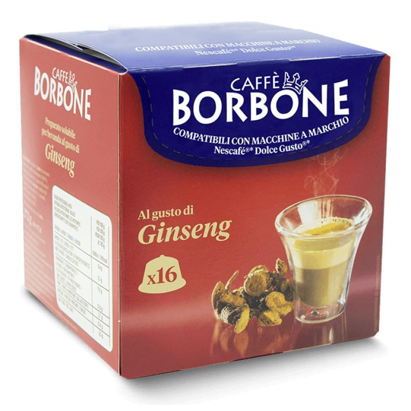 CAFFE-AL-GINSENG-CAFFE-BORBONE-SUPERGINSENG---16-CAPSULE-COMPATIBILI-DOLCE-GUSTO-da-17g