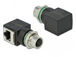 DeLOCK---Netzwerkadapter---8-polig-M12--W--gerade-bis-RJ-45--W--gewinkelt---CAT-6a---Schwarz--66314-