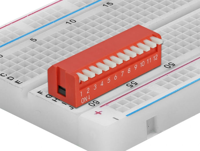 DeLOCK-DIP-flip-switch-piano-12-digit-254-mm-pitch-THT-vertical---DIP-Schalter---Rot--Packung-mit-2---66408-