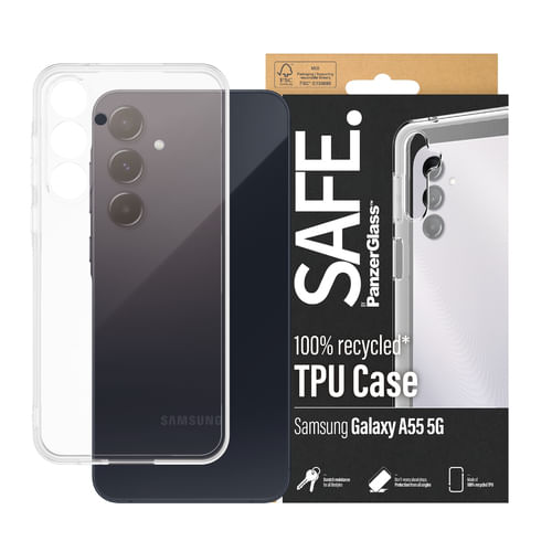 Custodia-in-TPU-PanzerGlass-SAFE-per-Samsung-Galaxy-A55-5G-Trasparente