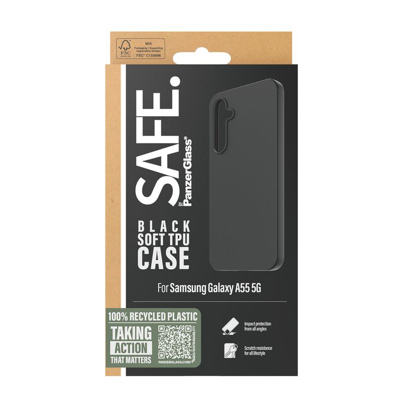 Custodia-in-TPU-PanzerGlass-SAFE-per-Samsung-Galaxy-A55-5G-nera