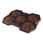 Deltaco GAM-072 base di raffreddamento per laptop 1300 Giri/min Nero Arancione (Deltaco Gaming Laptop Cooler - Black)