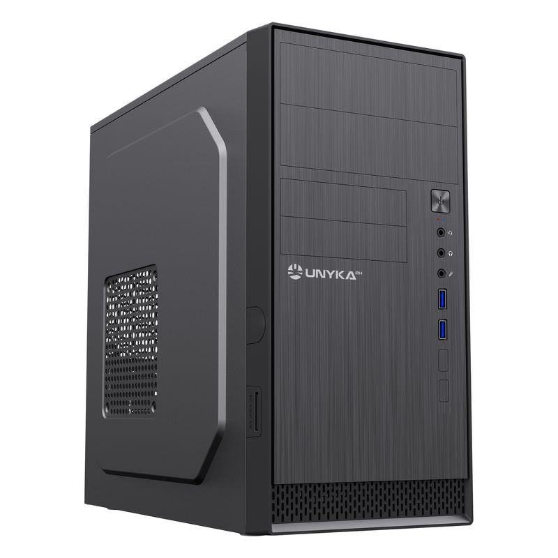 Case-Tower-MicroATX-Unykach-Aero-C12-V1---Dimensioni-unita-supportate-35-25---USB-A-3.0-lettore-di-schede-SD-e-audio---Colore-nero