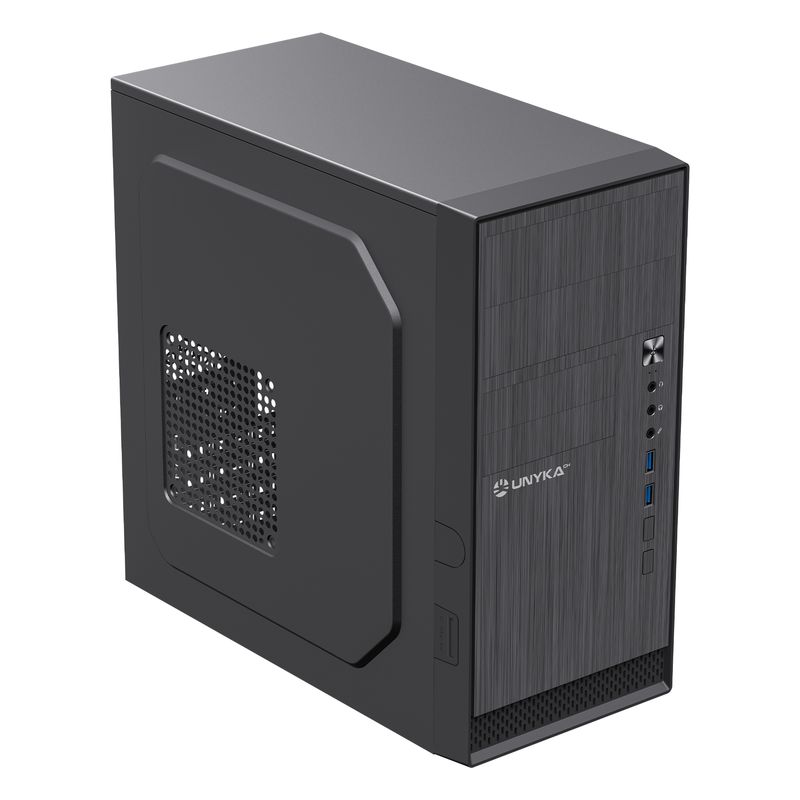 Case-Tower-MicroATX-Unykach-Aero-C12-V1---Dimensioni-unita-supportate-35-25---USB-A-3.0-lettore-di-schede-SD-e-audio---Colore-nero