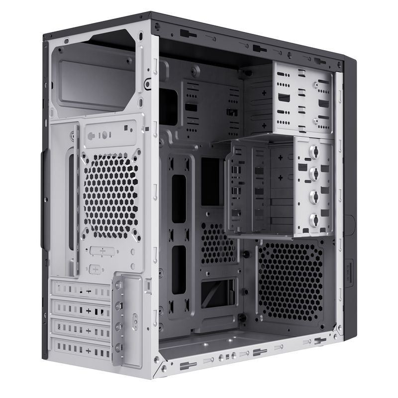 Case-Tower-MicroATX-Unykach-Aero-C12-V1---Dimensioni-unita-supportate-35-25---USB-A-3.0-lettore-di-schede-SD-e-audio---Colore-nero