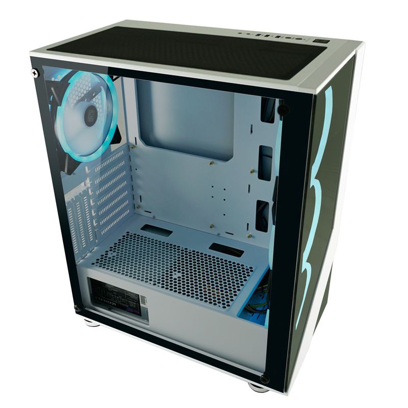 Case-MidiTower-ATX-803W-bianco-USB3.0-Audio-senza-alimentatore-LucidX