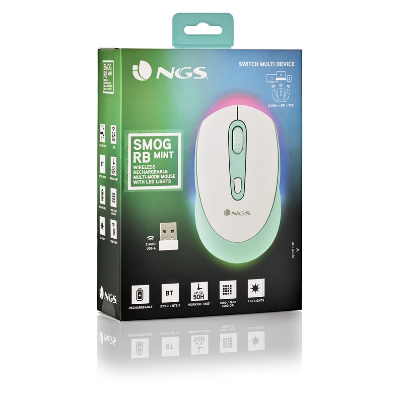 NGS-SMOG-MINT-RB-mouse-Ambidestro-Wireless-a-RF---Bluetooth-Ottico-2400-DPI