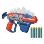 Hasbro Nerf DinoSquad Stegosmash, blaster con supporto per 4 dardi, design Stegosauro spinoso, include 5 dardi