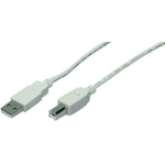 LogiLink 1.8m USB 2.0 cavo USB 1,8 m USB A USB B Grigio