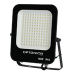 Optonica Proiettore led 100 watt slim metallo nero ip65 equivalente 477 watt *** temperatura colore lampada 6000k