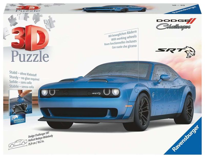 Ravensburger-3D-Puzzle---Dodge-Challenger-Hellcat-Blu---11283-8