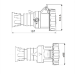 Presa-mobile-diritta-industriale-rossa-3p-n-t-16a-trifase-380v-ip67-gw62031h