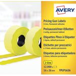 Avery YPLP1626 - Carta - Adesivo permanente - Perforato - Giallo - 26 x 16 mm 12000 Etichetta(e) (10 Rotolo(i) x 1200) E