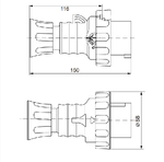 Spina-mobile-diritta-industriale-rossa-3p-n-t-16a-trifase-380v-ip67-gw60031h