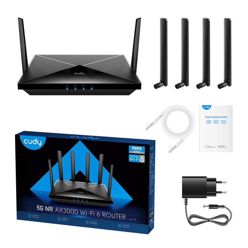 Cudy-P5-router-wireless-Gigabit-Ethernet-Dual-band--2.4-GHz-5-GHz--5G-Nero