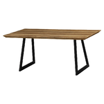 CASA COLLECTION  Tavolo da Pranzo Rettangolare, Top in MDF Effetto Legno, Gambe in Metallo Verniciato, 180x90x76 cm