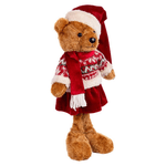 Bizzotto Orso Ralphy Decorativo con Gonna Rossa Altezza 40cm (4 Pezzi)