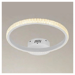 Trade Shop Traesio-plafoniera Led 28w Bianco Cerchio Effetto Cristallo Luce Calda Naturale Fredda 31746 -