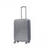 Ravizzoni Trolley valigia in ABS rigido espandibile, 4 doppie ruote silver 43x27x67cm Natan