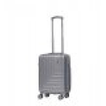 Ravizzoni Trolley valigia in ABS rigido espandibile, 4 doppie ruote silver 40x20x55cm Natan