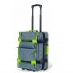 Ravizzoni Trolley valigia da cabina in poliestere salvaspazio 55x40x20 cm grigio verde Everon