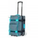 Ravizzoni Trolley valigia da cabina in poliestere salvaspazio 55x40x20 cm grigio blu Everon