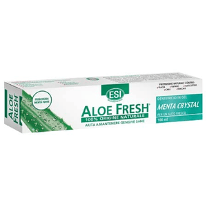 ESI - Aloe Fresh Menta Crystal, Dentifricio con Menta e Xilitolo, Aiuta a Prevenire Carie e Gengiviti